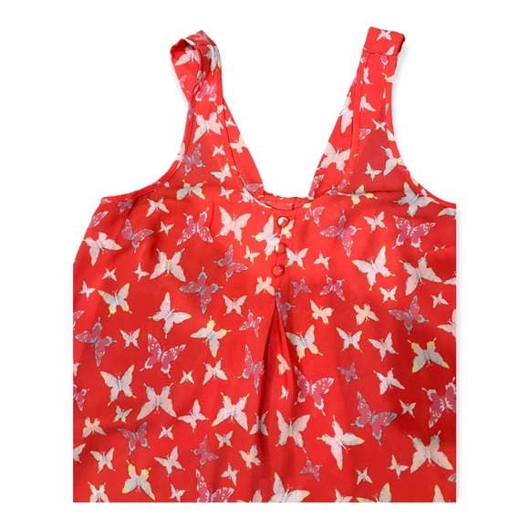 Candies Womens coral butterfly patterned bow back tank - Picture 2 of 4